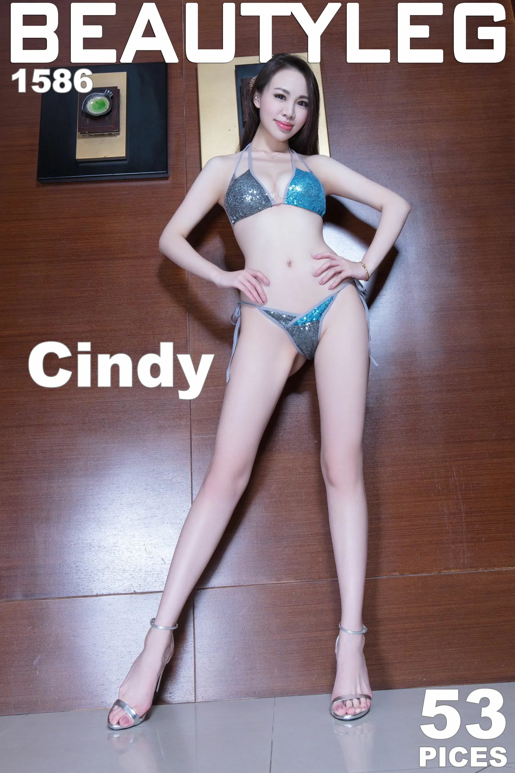 腿模Cindy《泳装高跟 黑丝美腿》 [Beautyleg] No.1586 