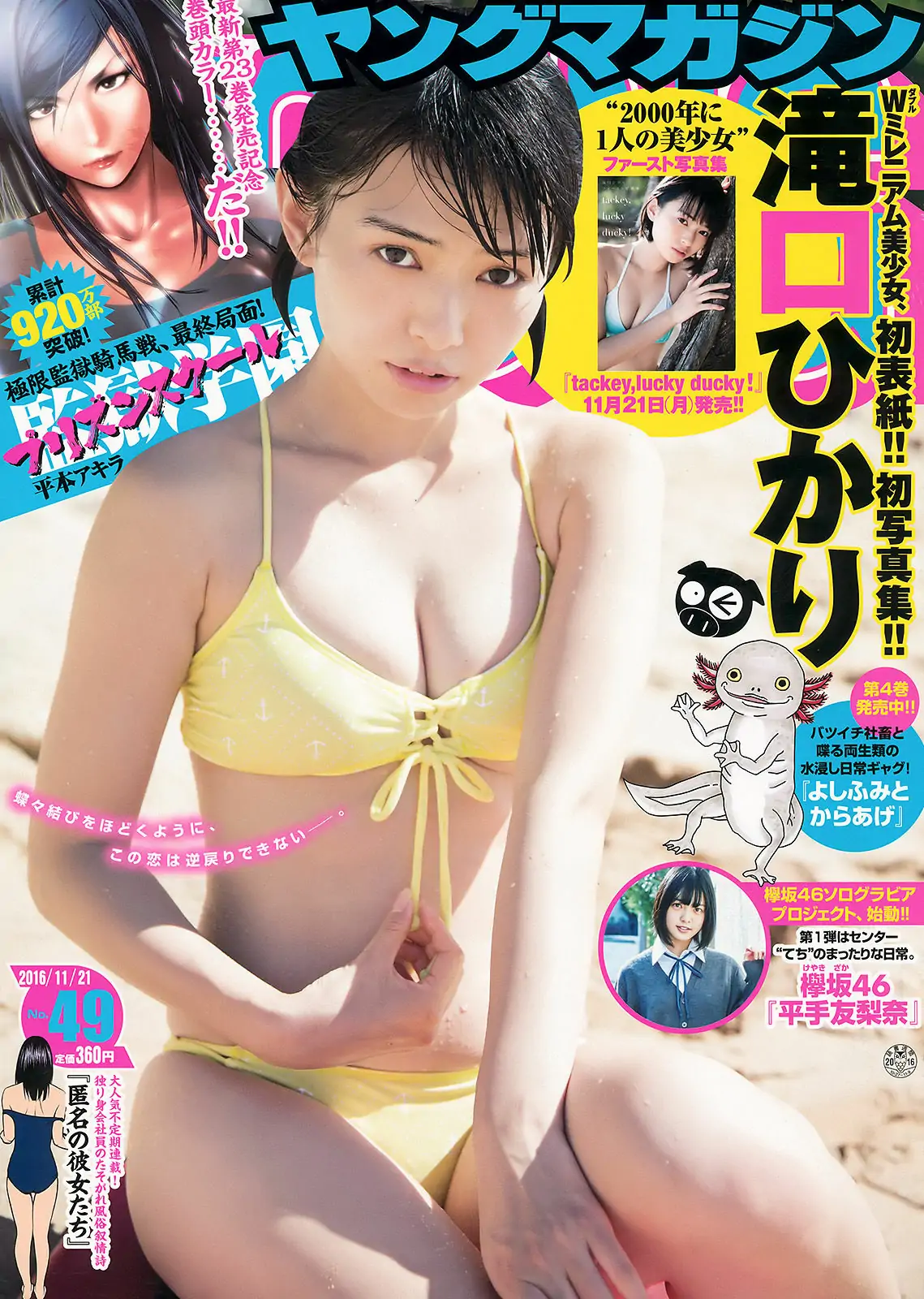 [Young Magazine] 2016年No.49 滝口ひかり 平手友梨奈