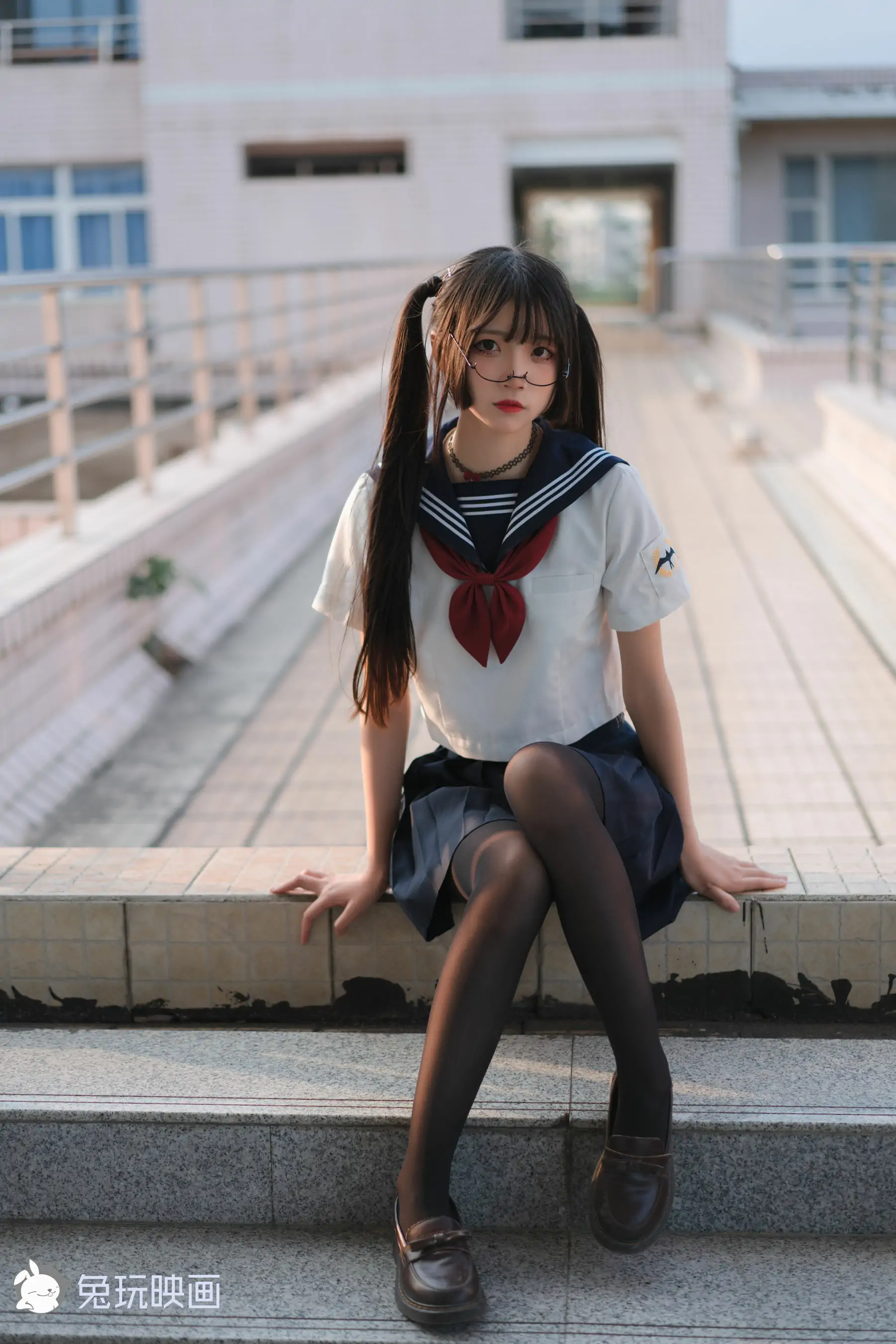 [兔玩映画] – JK制服 Vol.017 黑丝学妹