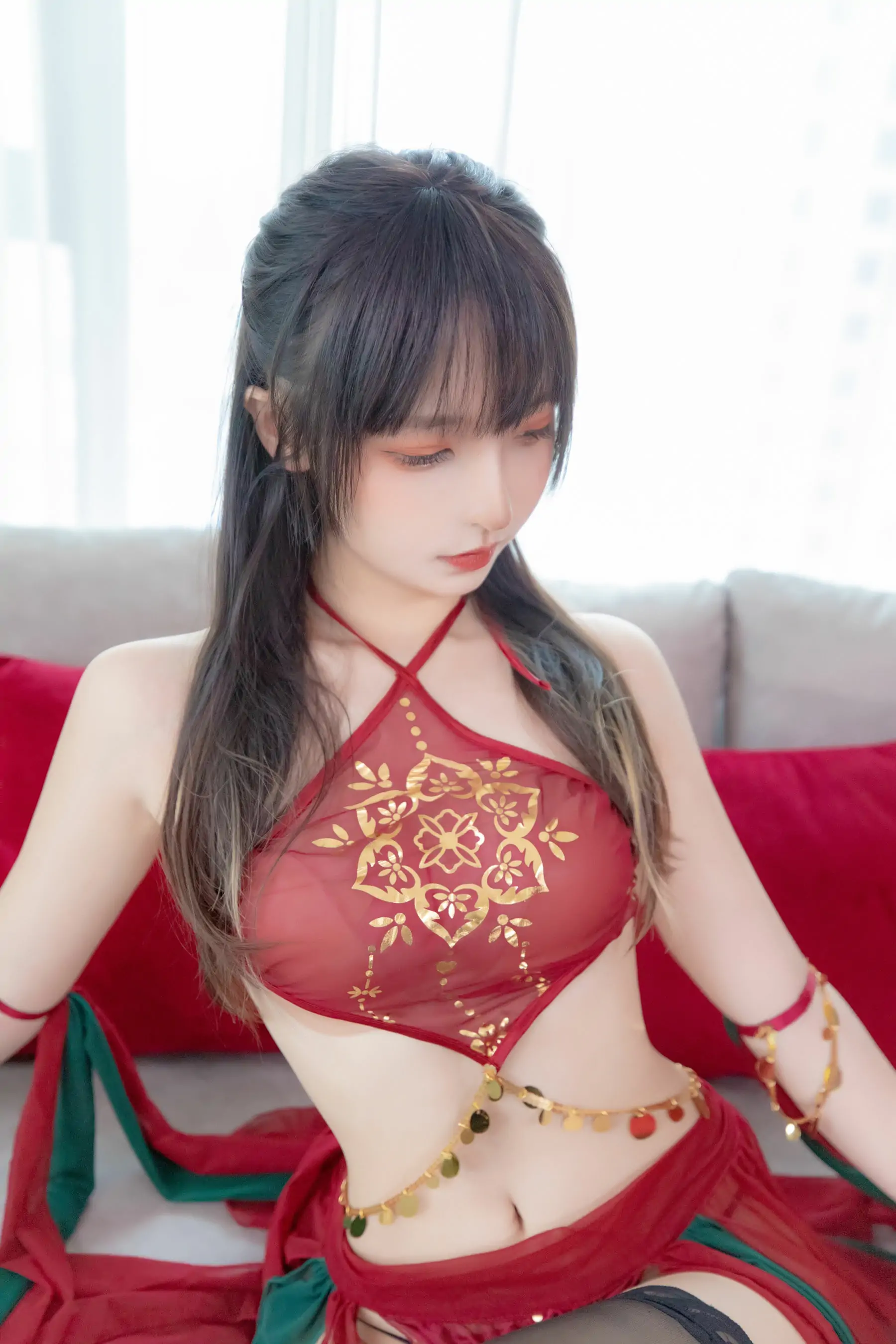 [福利COS] 萝莉神楽板真冬 – 恋恋红尘