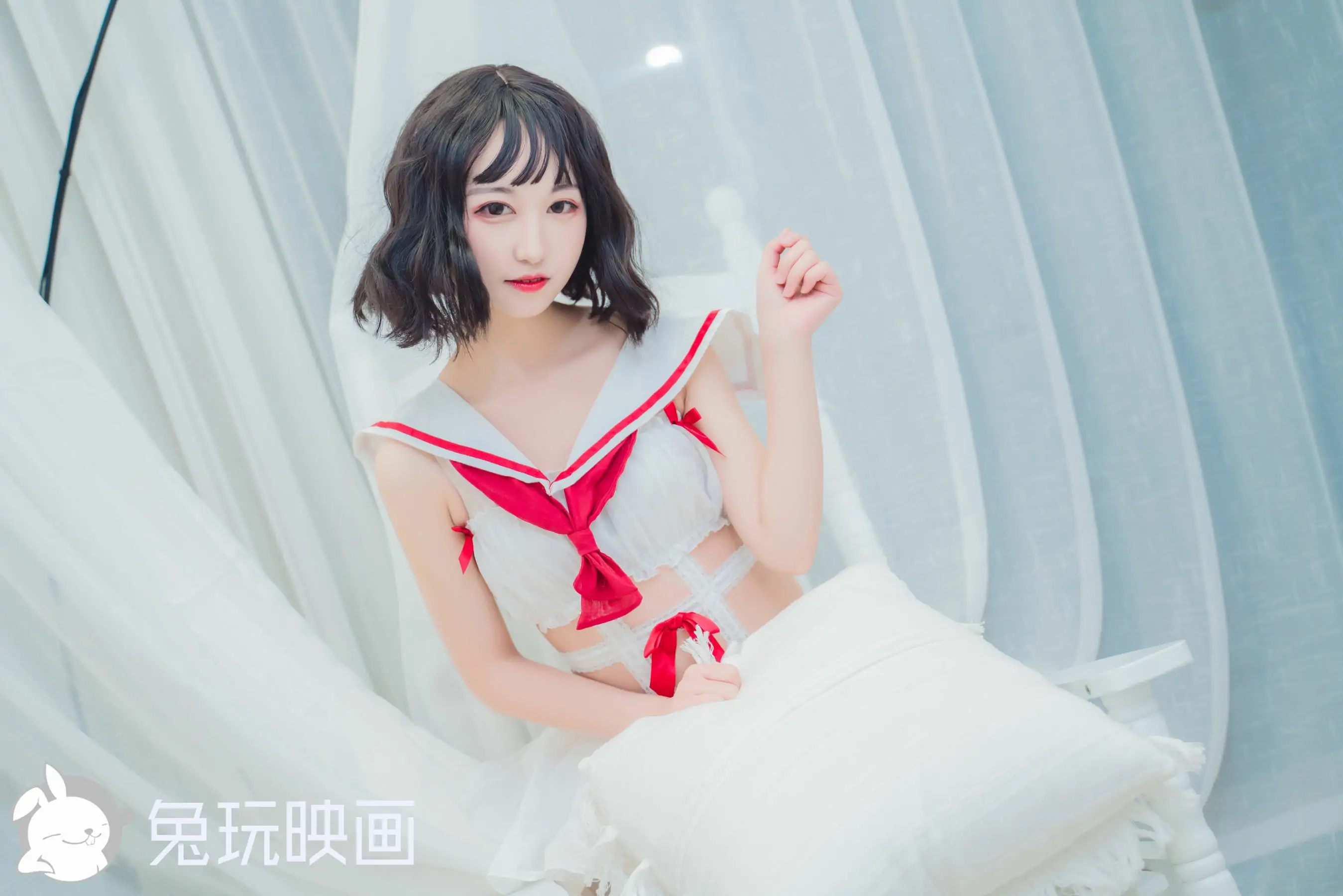 [兔玩映画] – 红白水手裙