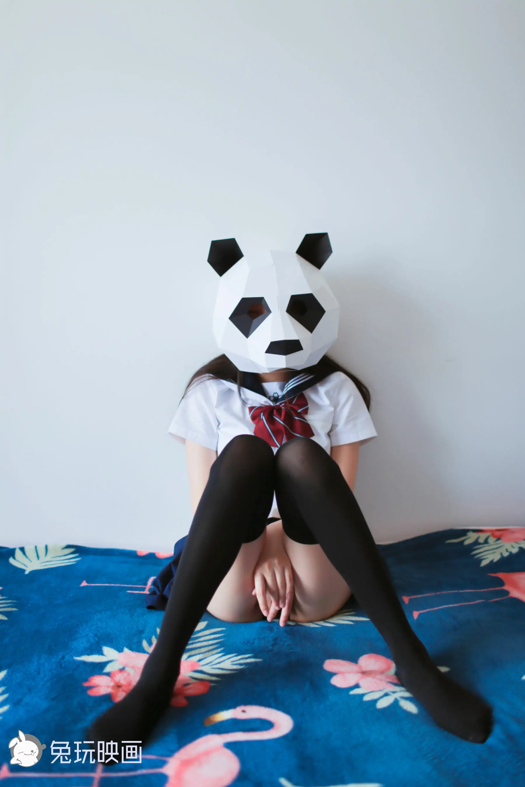 [兔玩映画] - 熊猫黑丝少女