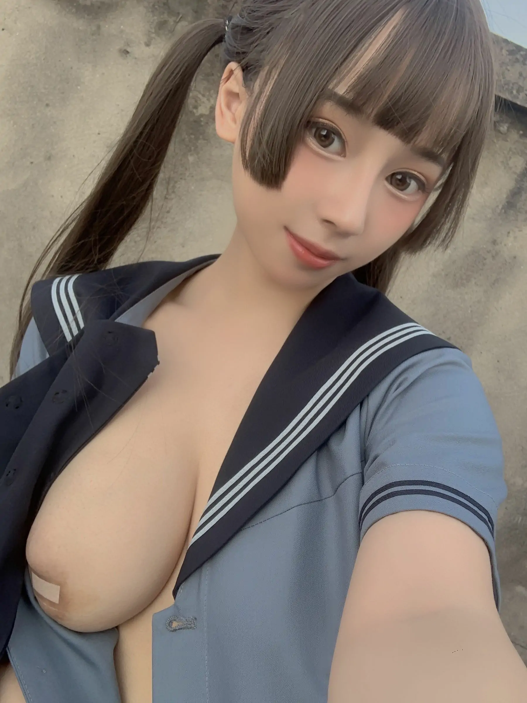 [福利COS] 胡桃猫Kurumineko – 天台的爱之告白