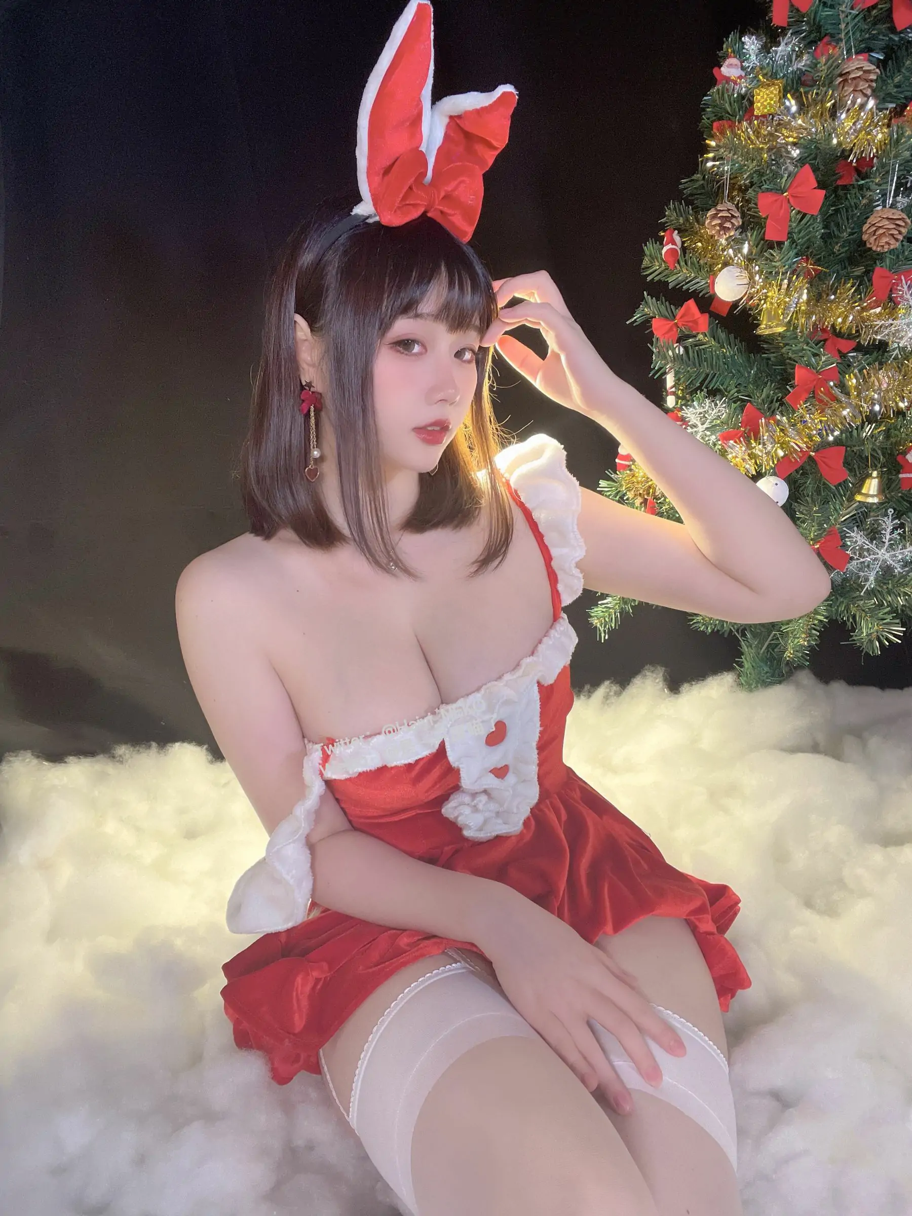 [福利COS] 是一只废喵了 – 圣诞连衣裙