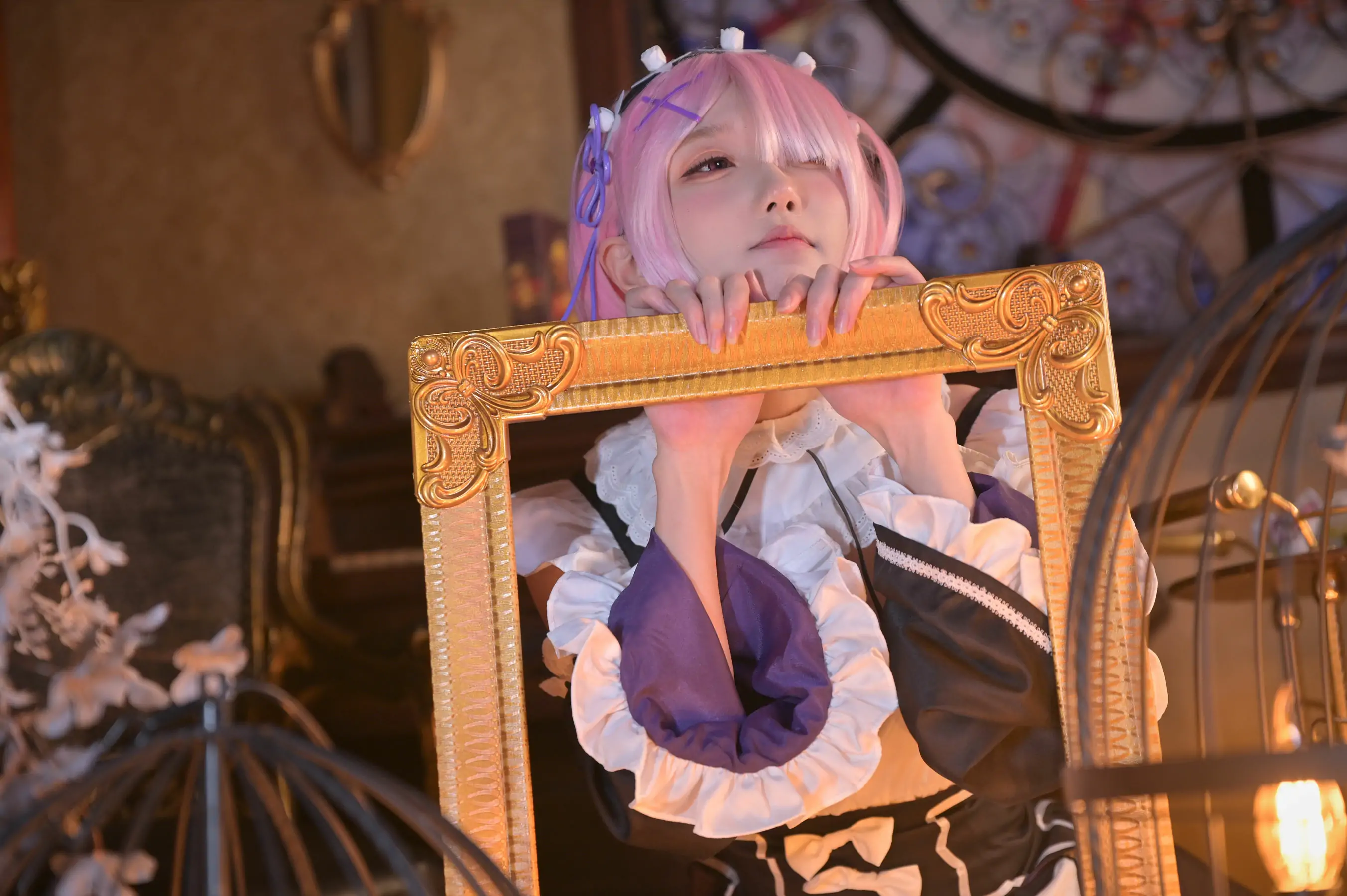 [福利COS] 动漫博主阿包也是兔娘 – 拉姆女仆