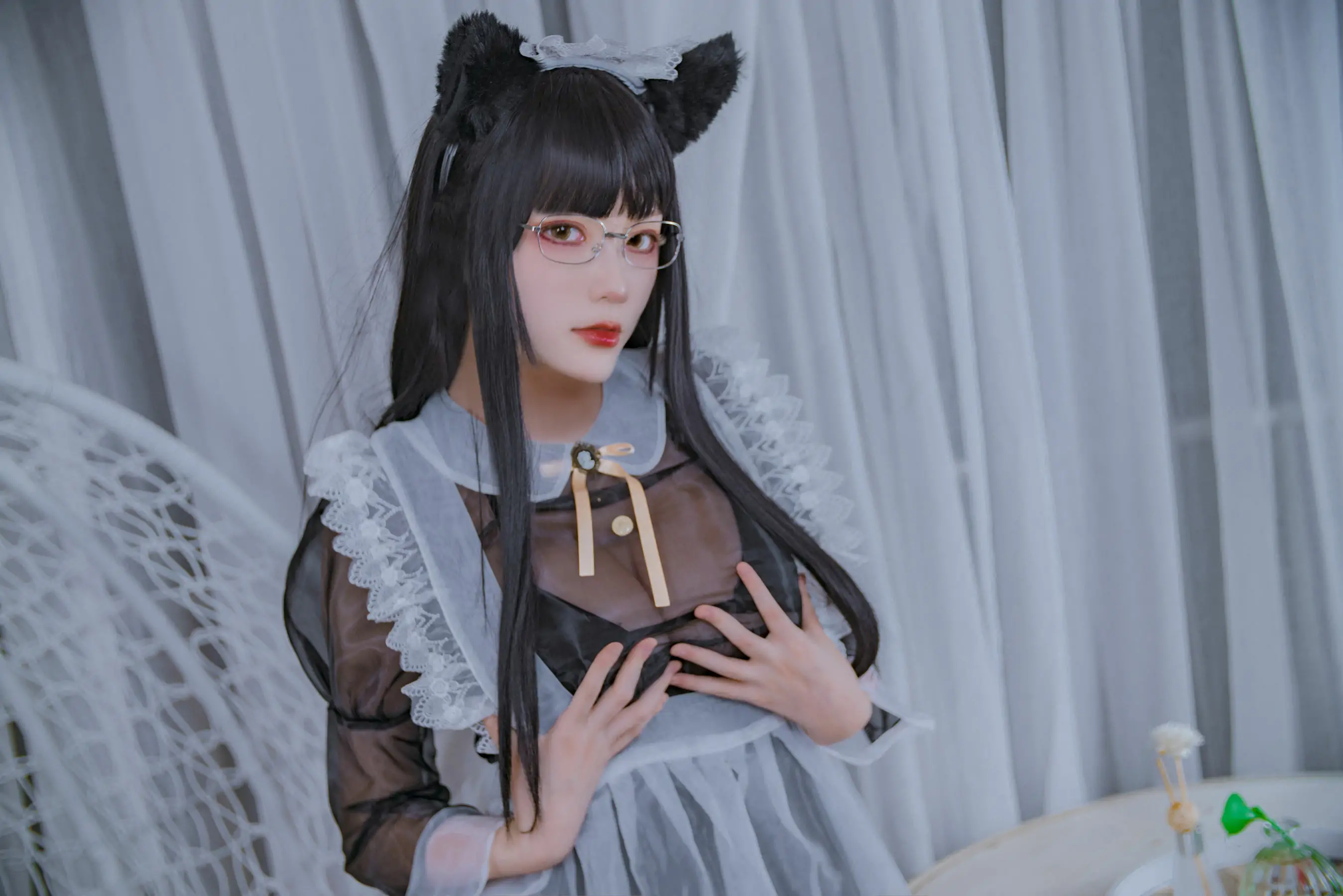[福利COS] 起司块wii写真 – 会长是女仆大人