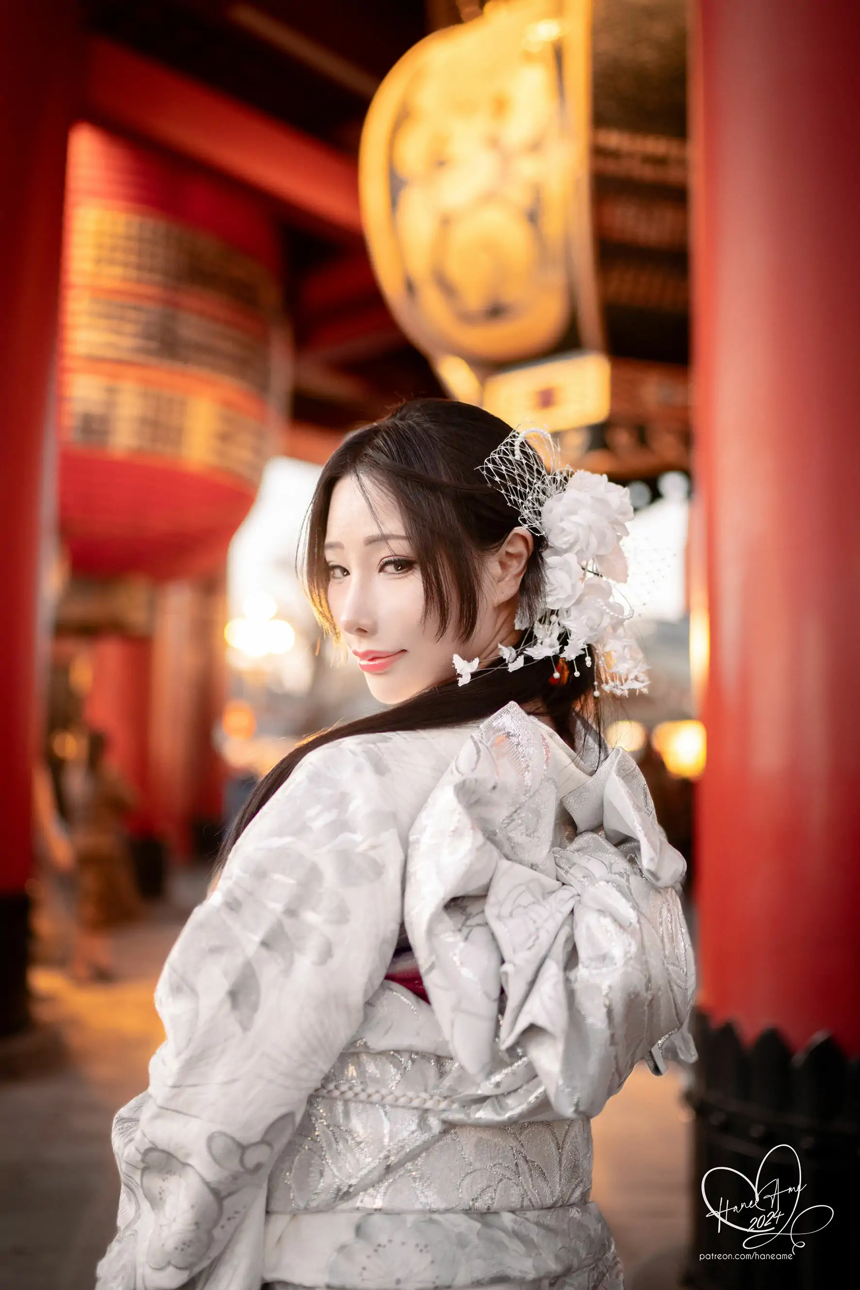 Hane Ame 雨波写真 – Original 2024 New year Silver Kimono