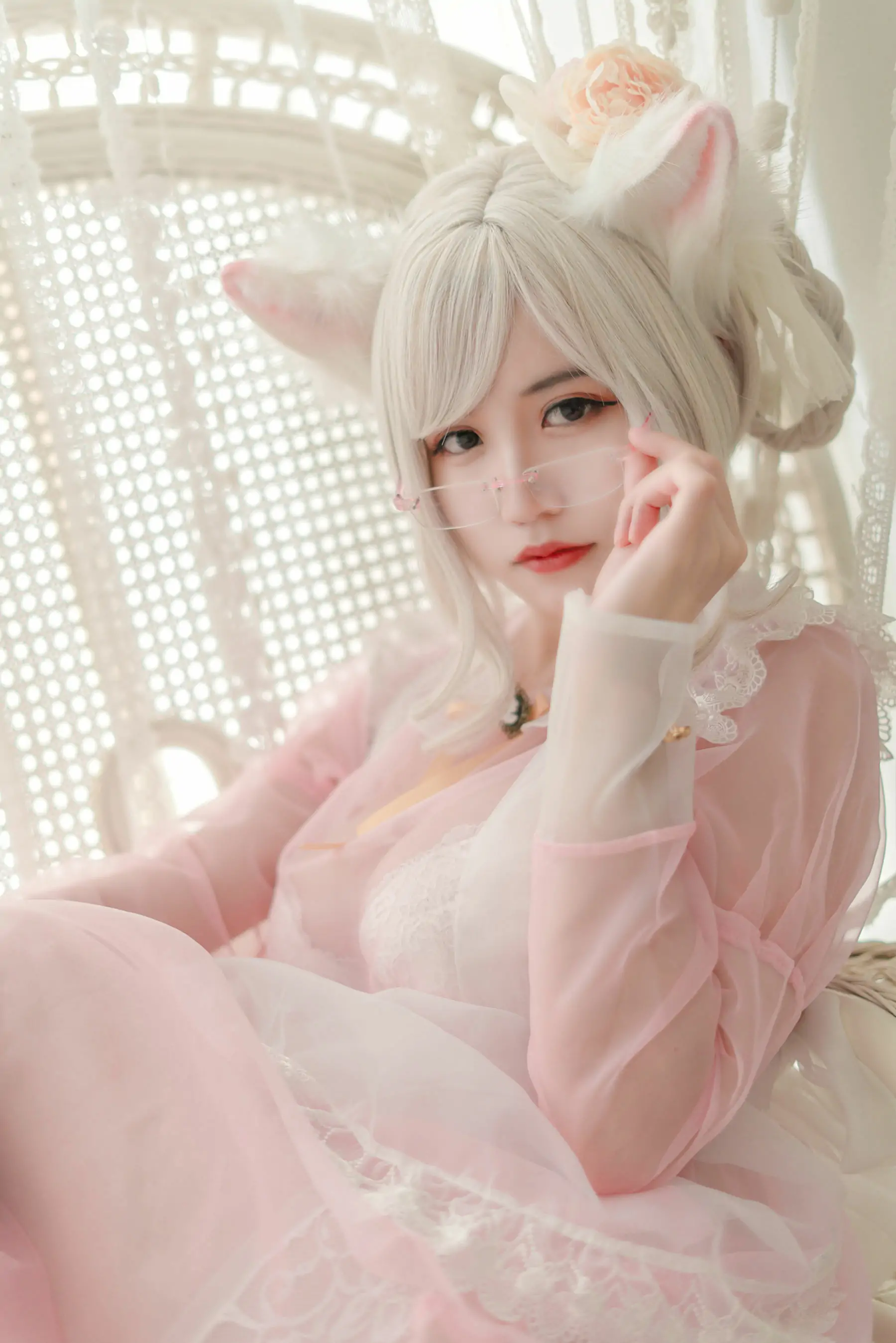[网红COSER] 动漫博主小仓千代w – 透明粉色女仆