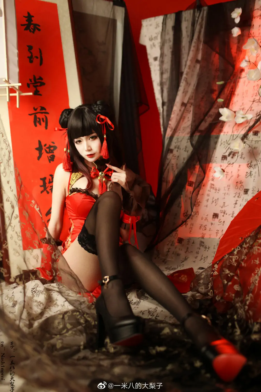 [福利COS] 一米八的大梨子 – 时崎狂三新春旗袍